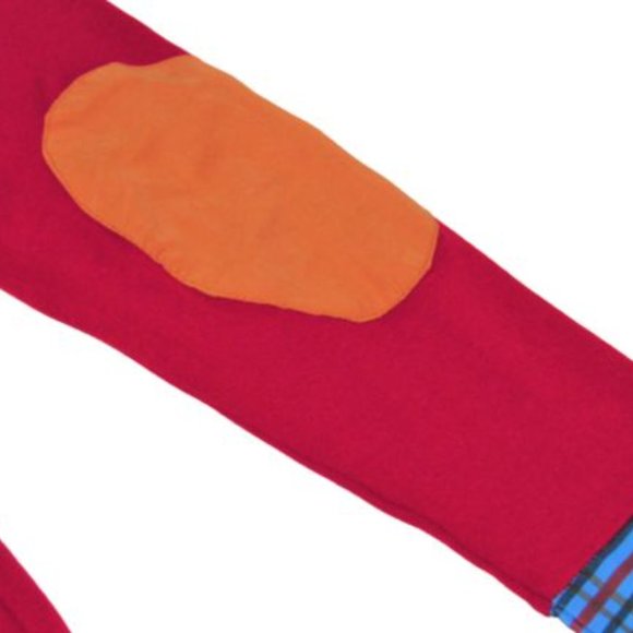 Women's Loose Neck Dress With Patch Elbow Sleeves - Picture 5 of 5